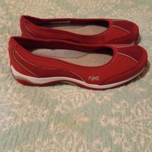 Ryka Women's Red With Gray Accents Slip On Sneaker. 7 1/2 Wide. Brand new.